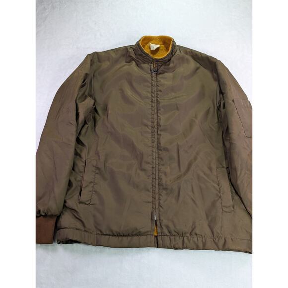 Great Lakes Jacket Small Brown w/Orange Sherpa Lining 60s/70s USA Vtg Rare - Picture 4 of 11
